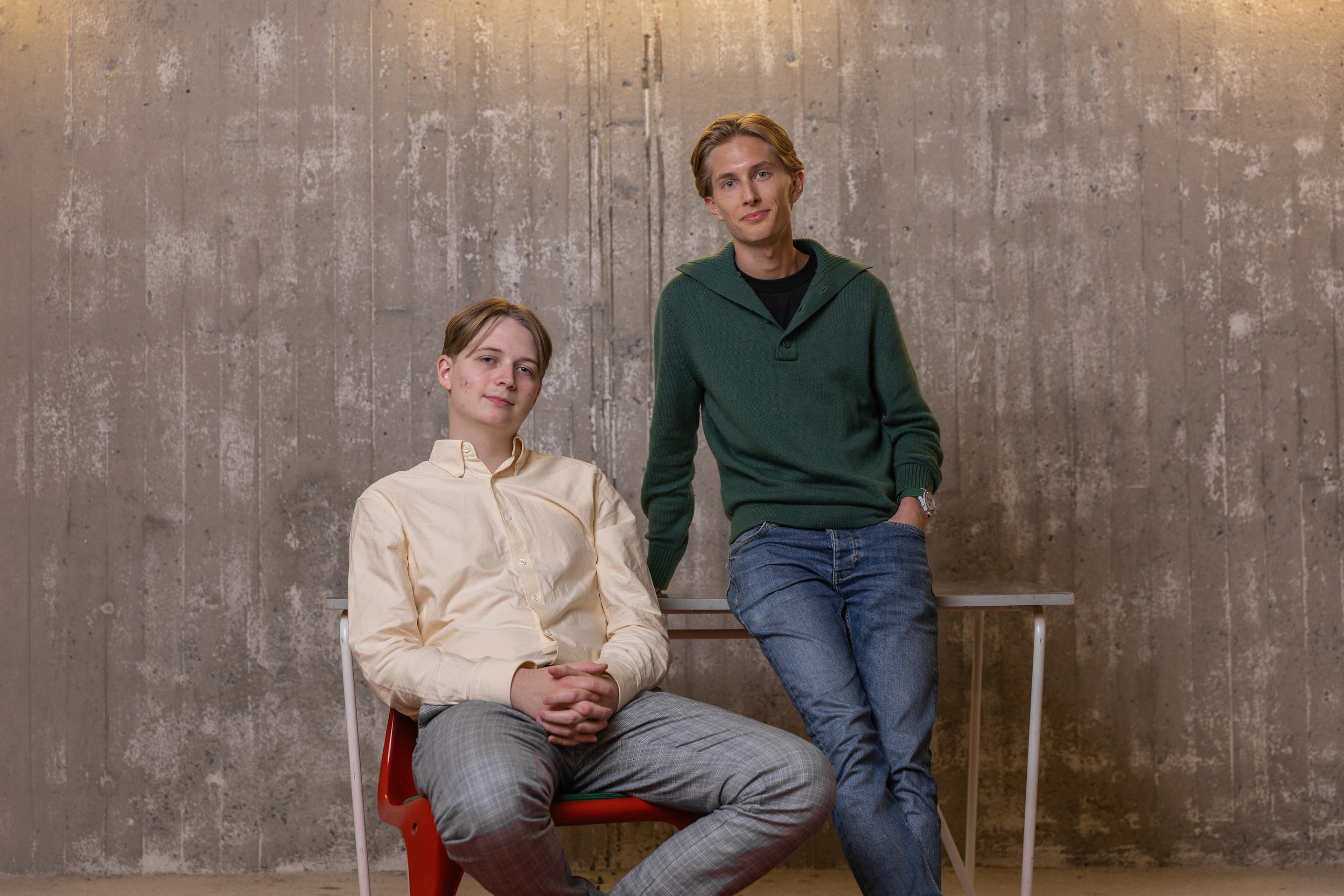 Felix Bergström och Noah Langert Hedman, som grundade Gradr